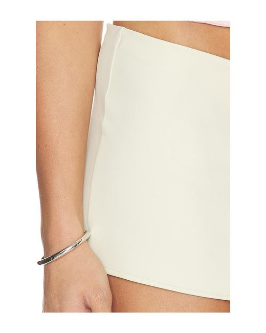 GUIZIO White Micro Mini Skirt