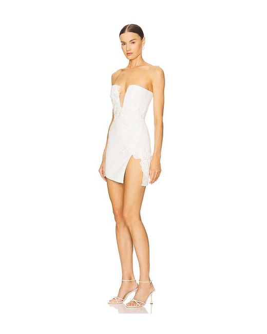 SAU LEE White Fleur Mini Dress