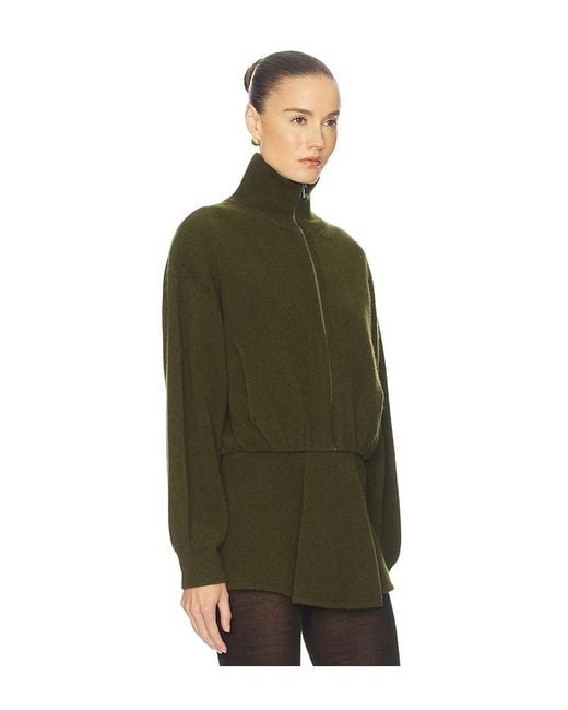 Helsa Green Josefine Knit Oversized Bomber