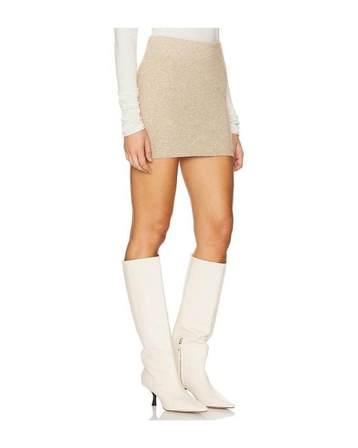 SER.O.YA White Mea Knit Mini Skirt