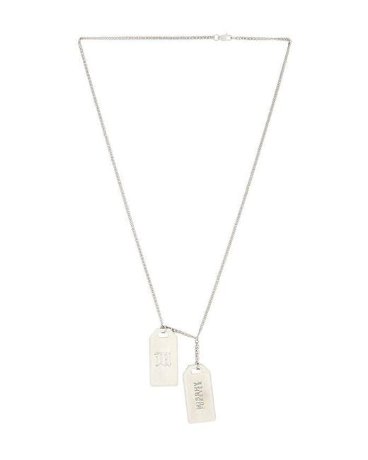 M I S B H V White Forever Dog Tag Necklace for men