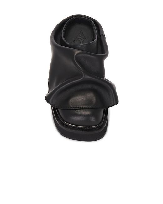 The Attico Black Mini Robin Sabot Flat