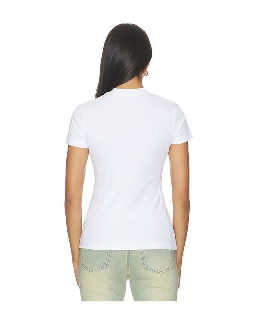 Off-White c/o Virgil Abloh White Swarovski Double Eagle Slim Tee