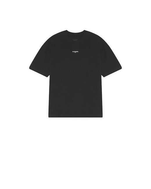 AllSaints Black Mikro Crew Tee for men