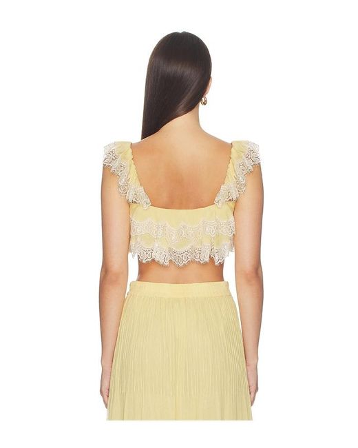 Hemant & Nandita Natural Ruffle Top