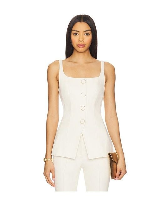 Veronica Beard White Liana Top