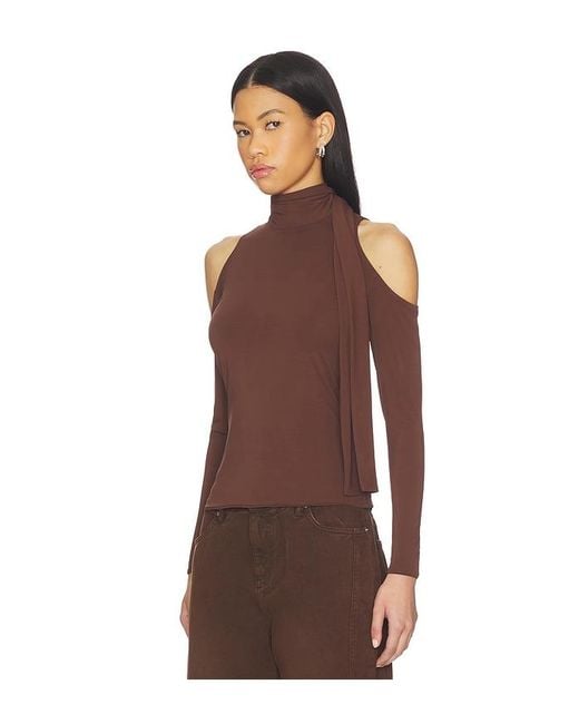 Mimchik Brown Jean Scarf Top