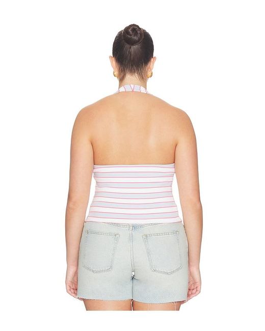 GOOD AMERICAN White Super Stretch Halter Tank Top