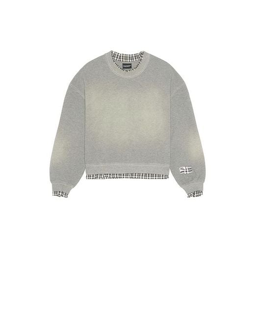 MADFRENZY Gray Layered Sweatshirt for men