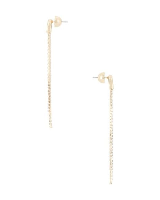 Ettika Metallic Double Chain Drop Earrings