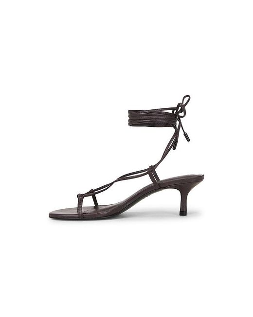 Black Suede Studio White Alix 50 Sandal