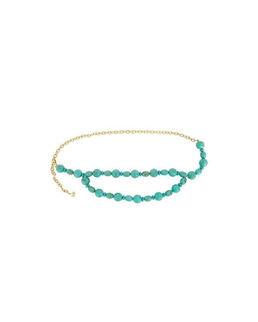 Lele Sadoughi Blue Aventura Chain Belt