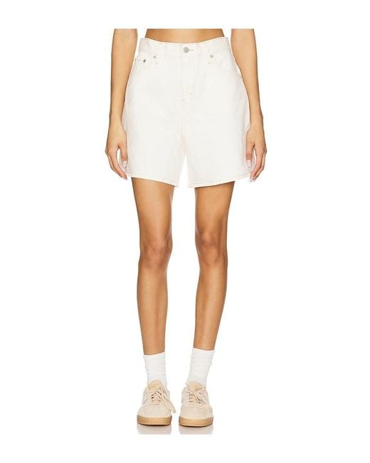 Levi's White High Baggy Short