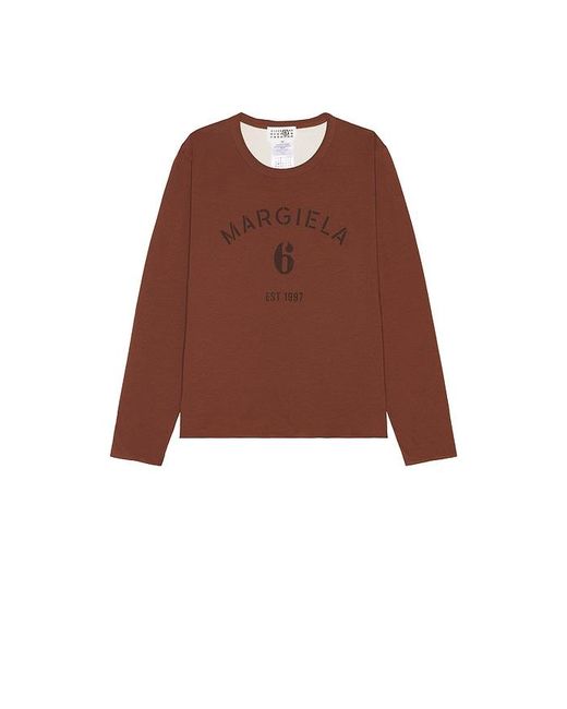 MM6 by Maison Margiela Brown Long-Sleeved Top for men
