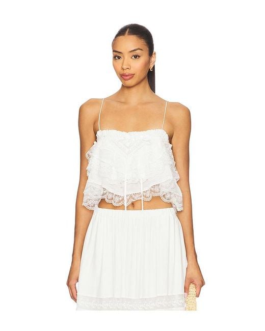 Carlton Top En Talla (También En M, S) Ronny Kobo de color White
