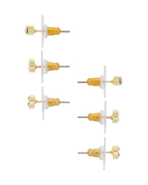BaubleBar White Beckett Water Resistant Earring Set