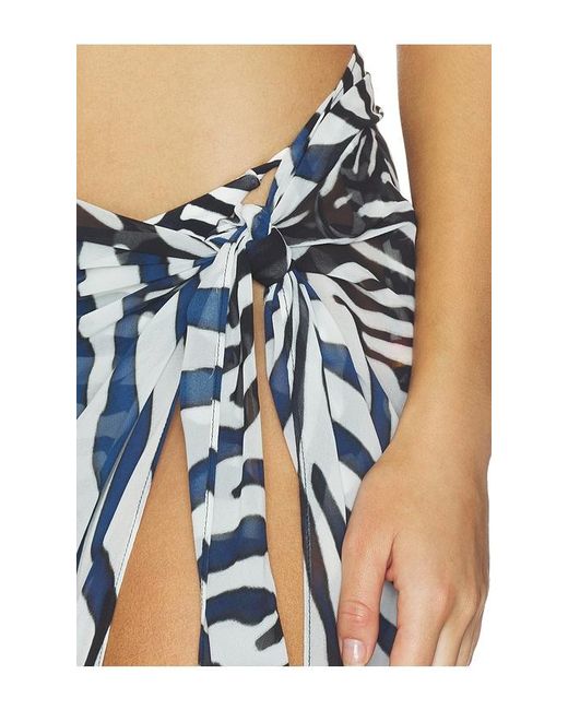 Seven Wonders Blue Xyla Front Tie Maxi Skirt