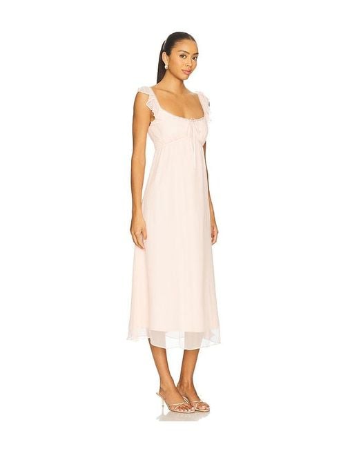 LPA White Melia Midi Dress