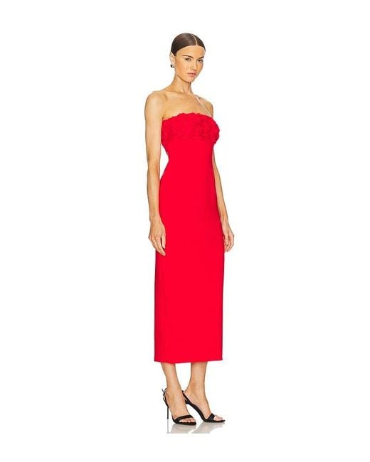 Runaway the Label Red Lottie Midi Dress