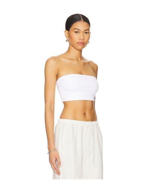 Enza Costa White Essential Bandeau Top