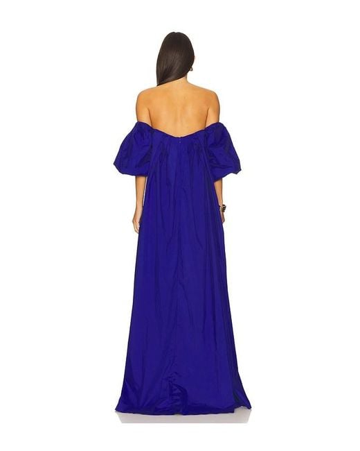 Caroline Constas Blue Palmer Gown
