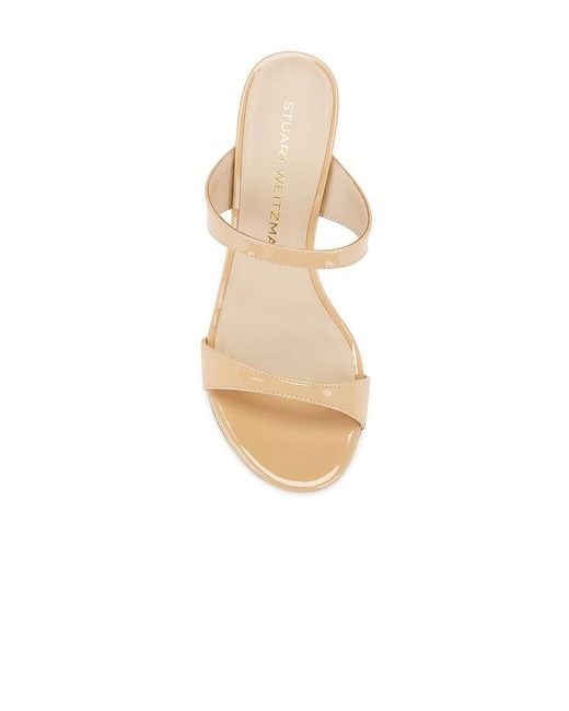 Stuart Weitzman White Nudist 85 Slide