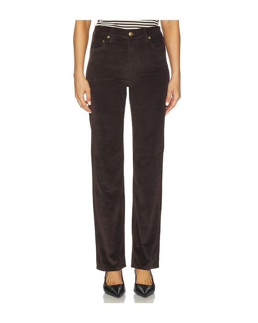 Rag & Bone Black Harlow Mid-Rise Straight Pant