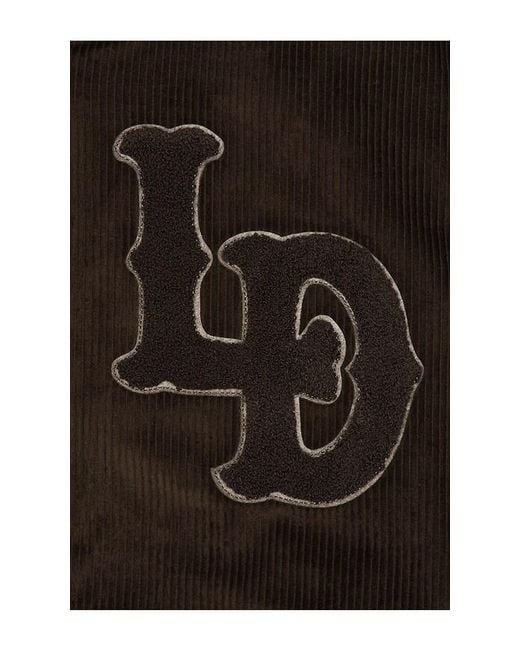 Les Deux Black Corduroy Varsity Jacket for men