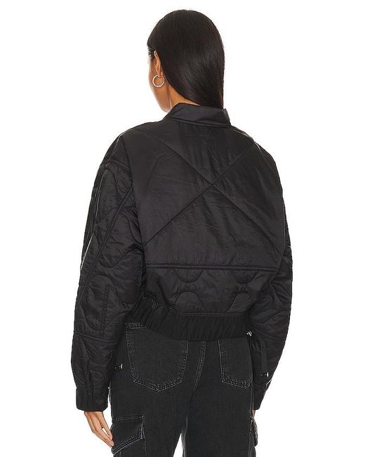 Agolde Black X Shoreditch Ski Club Iona Quilted Jacket