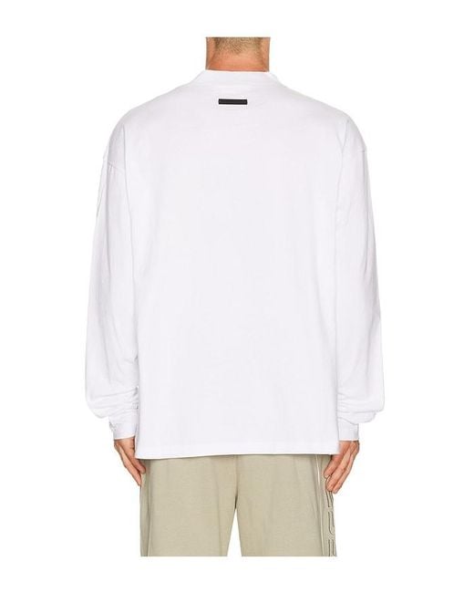 Fear Of God White Classic Fit Long Sleeve T-Shirt for men