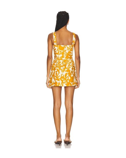 Amanda Uprichard Yellow Avellina Skort Romper