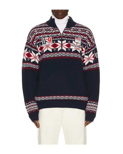 Polo Ralph Lauren Blue Winter Olympics Pullover Sweater for men