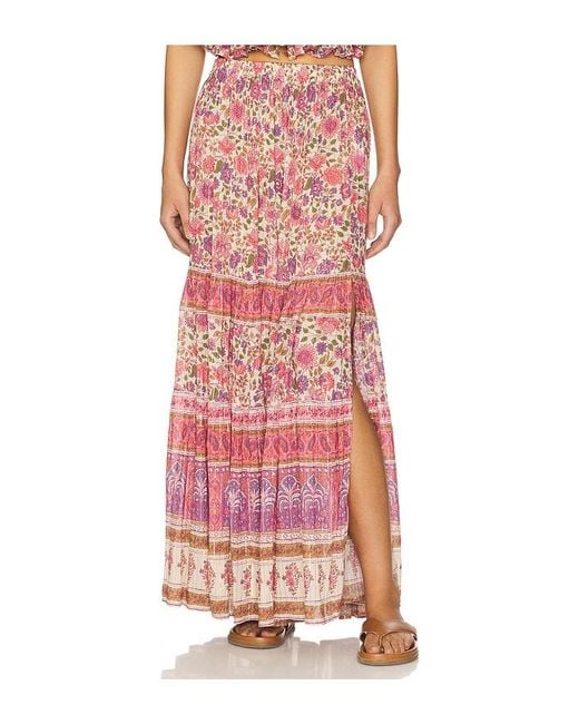 Falda Maxi Elysian En Color Neutral Talla En Spell de color Red