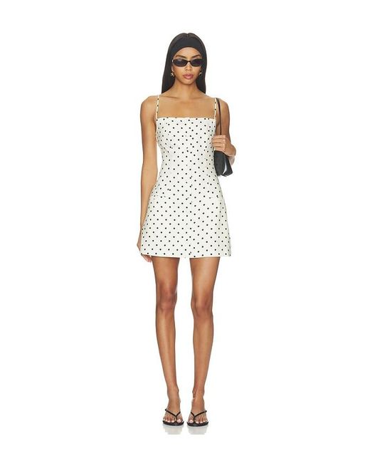MAJORELLE White Tori Linen Mini Dress