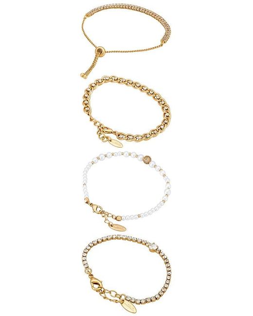 Ettika Metallic Chain Bracelet Set