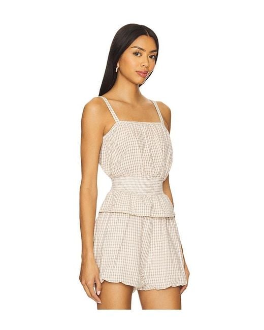 Blank NYC White Gingham Top
