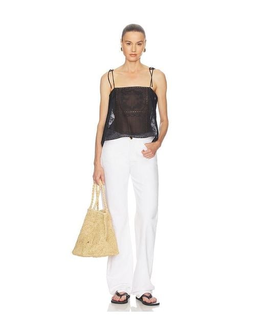 Helsa Black Handkerchief Camisole