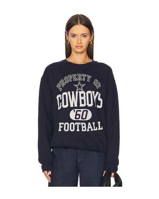 Junk Food Blue Cowboys Property Crew Sweatshirt