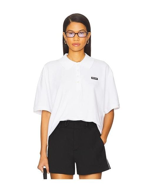 ROTATE BIRGER CHRISTENSEN White Cotton Short Sleeve Polo