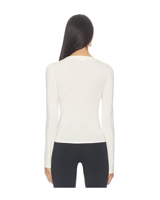 The Line By K White Demi Keyhole Top
