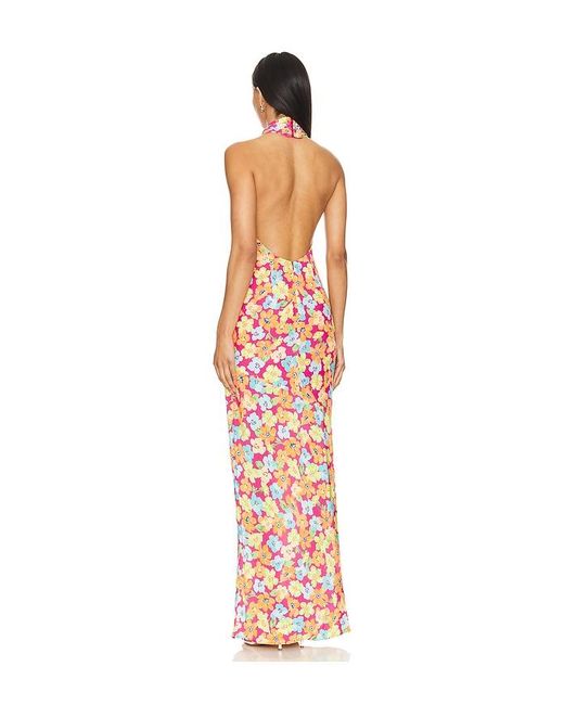 Lovers + Friends Orange Macie Maxi Dress