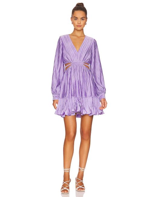 Jonathan Simkhai Londyn Cut Out Mini Dress in Lavender (Purple) | Lyst