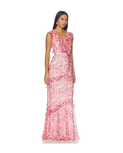 Saloni Red Rita Dress