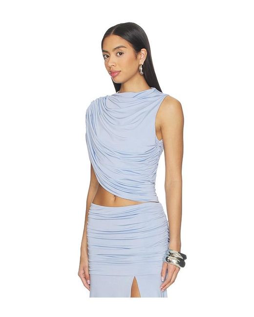 Amanda Uprichard Blue Leo Top