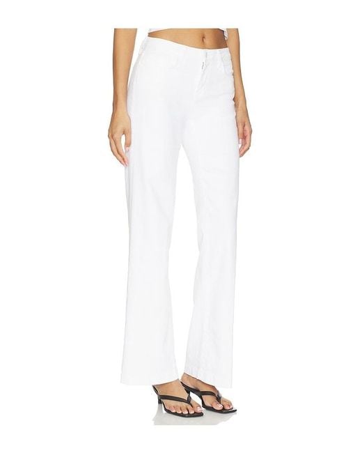L'Agence White Joanne Wide Leg Pant