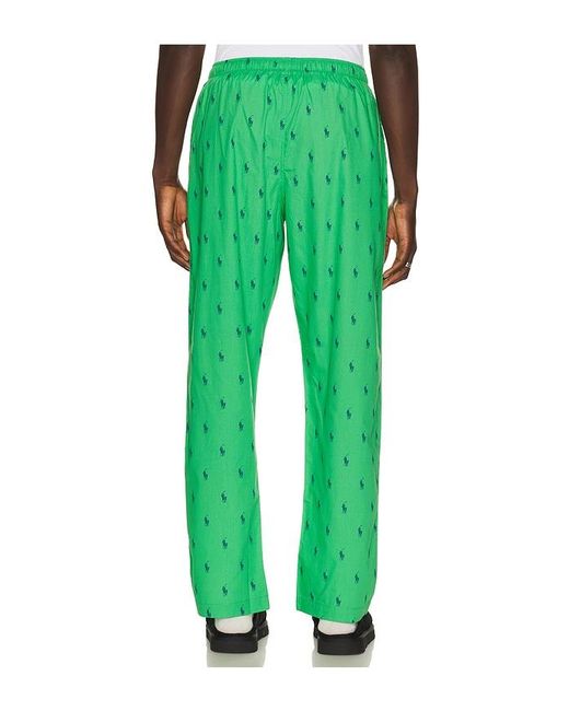 Polo Ralph Lauren Green Polo Pony Pajama Pant for men