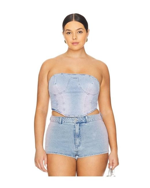 Corsé Reid En Color Denim Claro Talla (También En Xxl) AFRM de color Blue