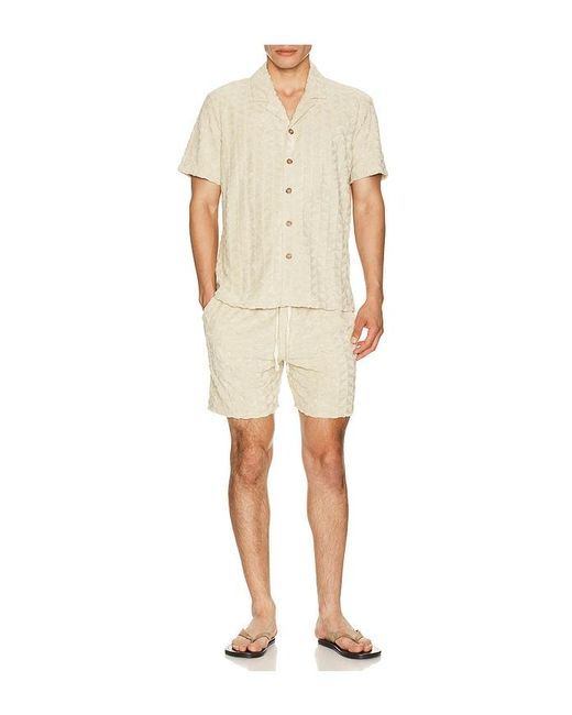 Marine Layer Natural Leo Terry Resort Shirt for men