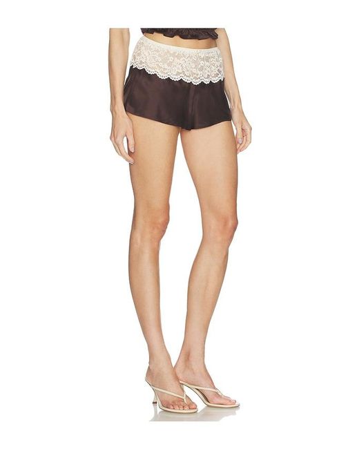 Frankie's Bikinis Black Rosie Silk Short