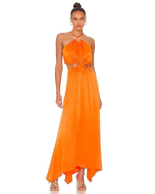 Elliatt Orange Visitant Maxi Dress